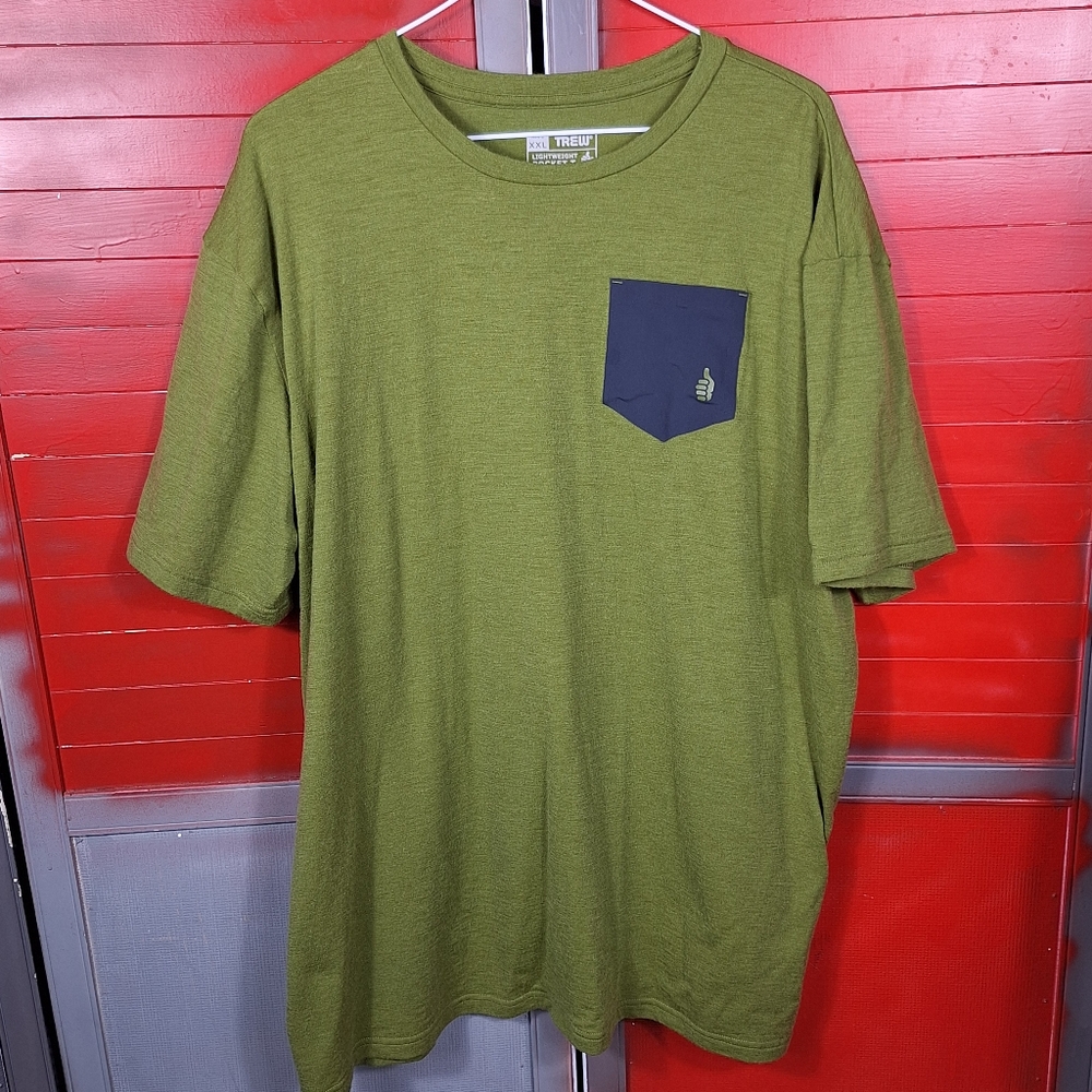 TREW gear mens lightweight pocket tee size XXL nuyarn merino